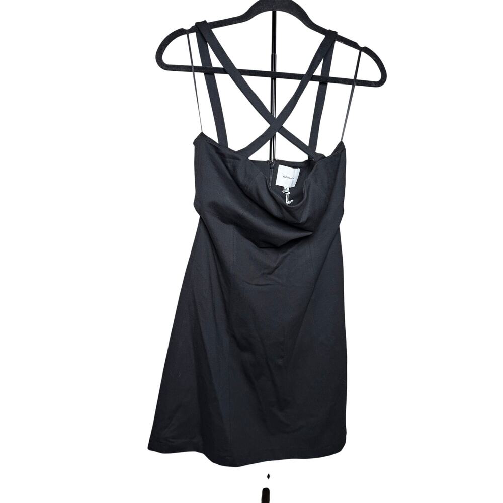 Reformation Audrey Knit Mini Dress Black Size Medium NWT - Picture 3 of 8